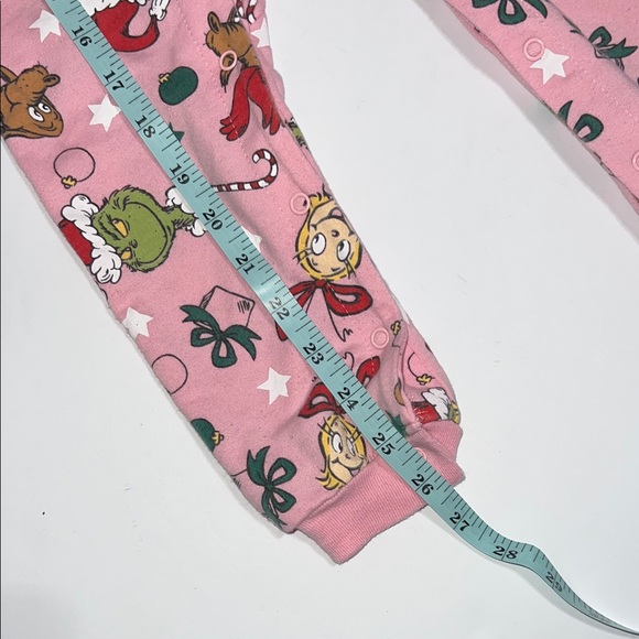 Charming Pink Kids Footie with Holiday Characters - Picture 6 of 8
